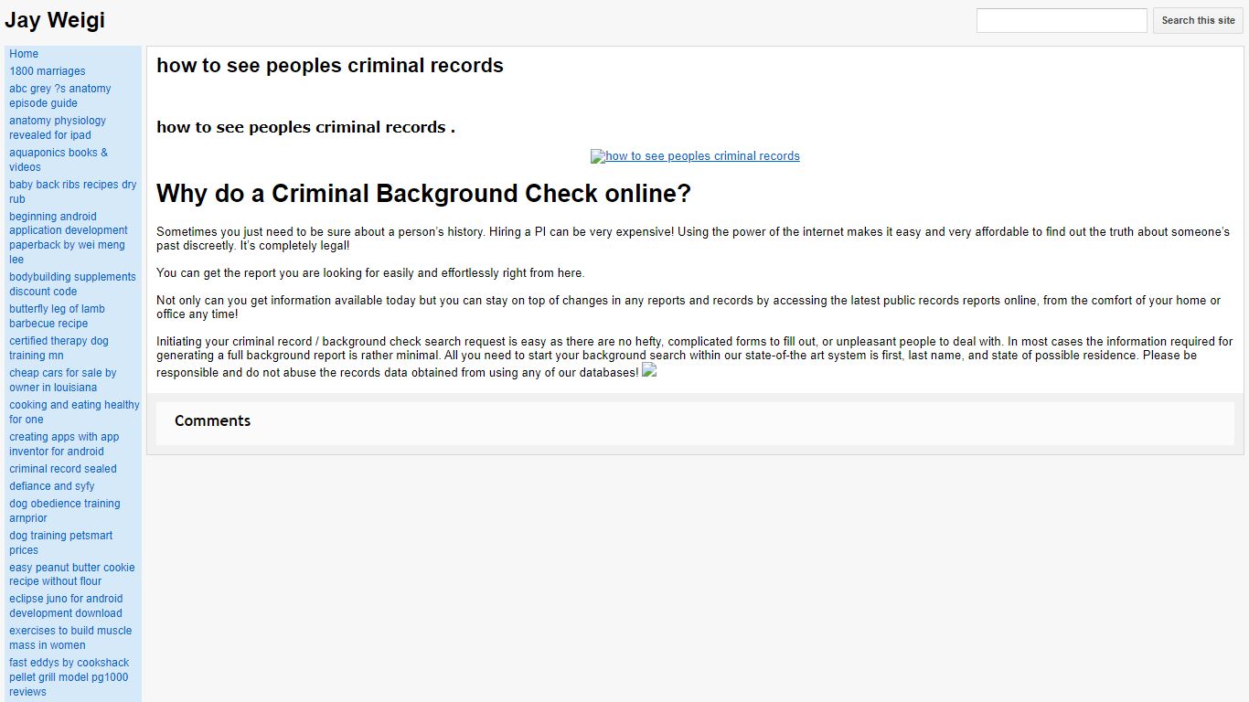 how to see peoples criminal records - Jay Weigi