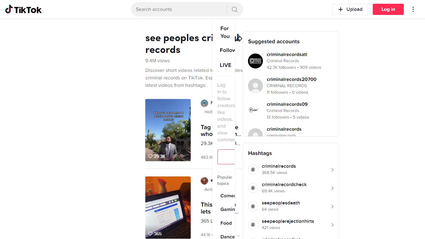 Discover see peoples criminal records 's popular videos | TikTok